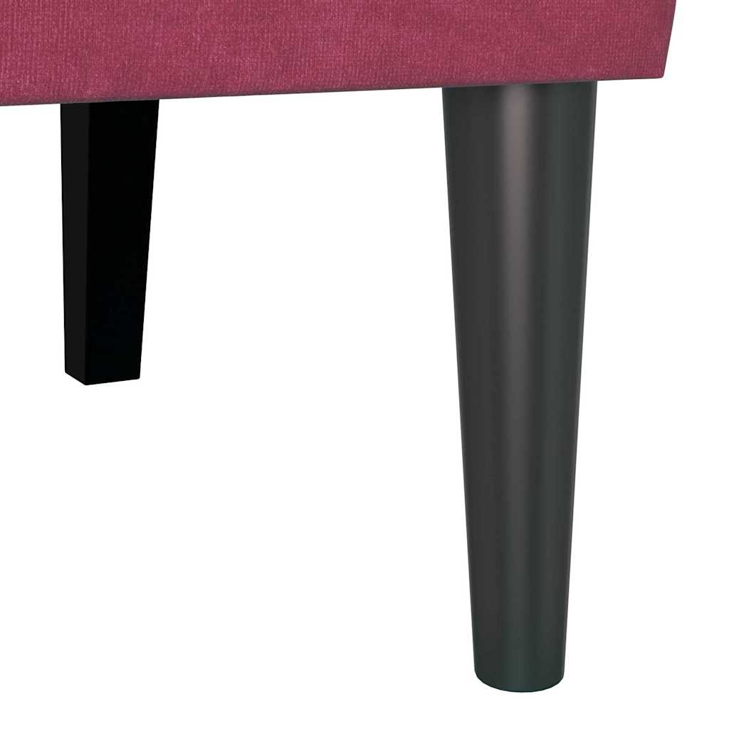 Chesterfield Bank Weinrot 112 x 65,5 x 75 cm Samt