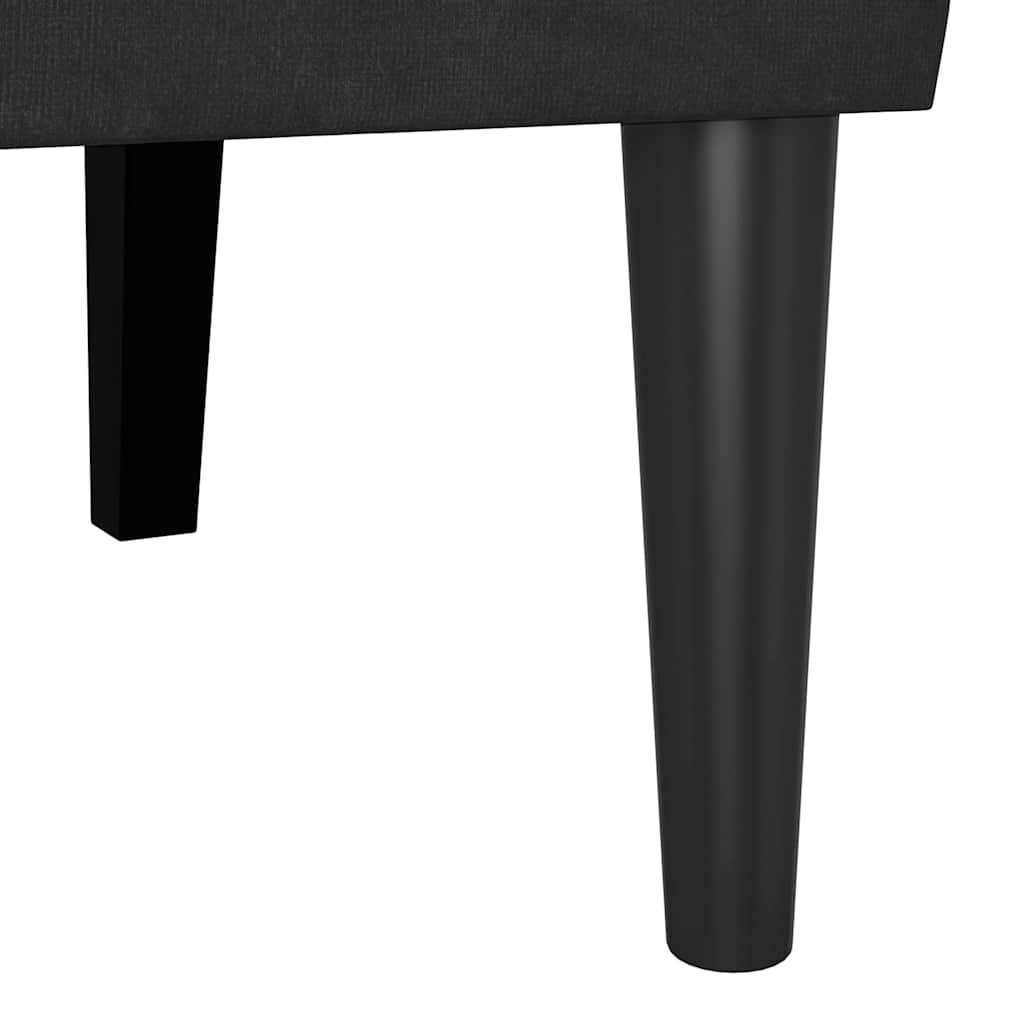 Chesterfield Bank Schwarz 112 x 65,5 x 75 cm Samt