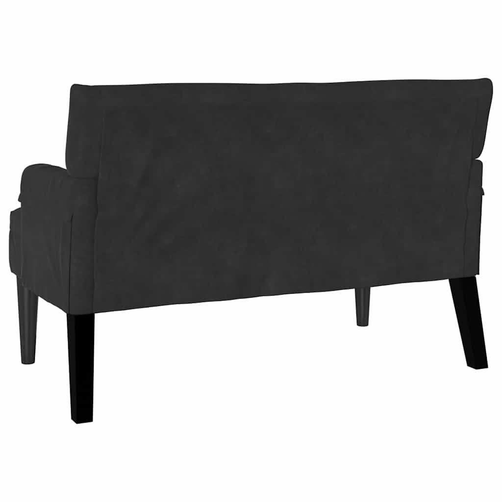 Chesterfield Bank Schwarz 112 x 65,5 x 75 cm Samt