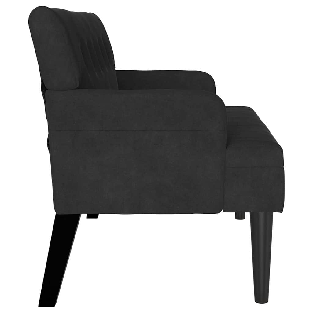 Chesterfield Bank Schwarz 112 x 65,5 x 75 cm Samt