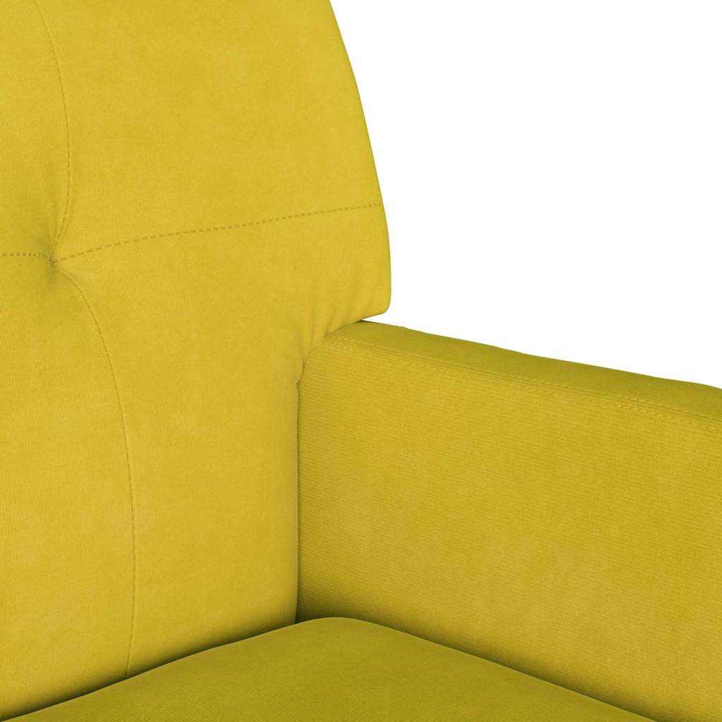 Chesterfield Bank Gelb 112 x 65,5 x 75 cm Samt