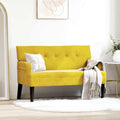 Chesterfield Bank Gelb 112 x 65,5 x 75 cm Samt