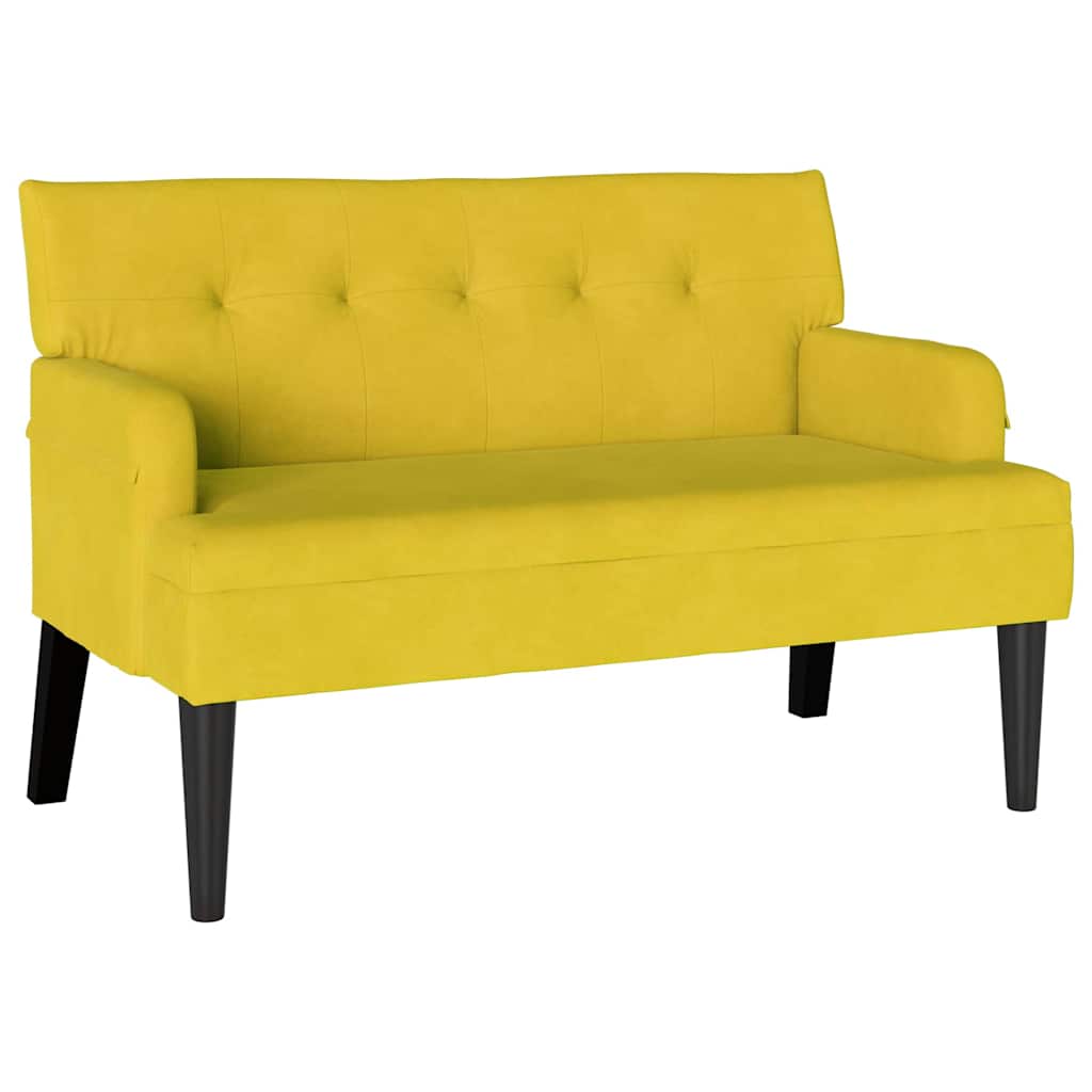 Chesterfield Bank Gelb 112 x 65,5 x 75 cm Samt