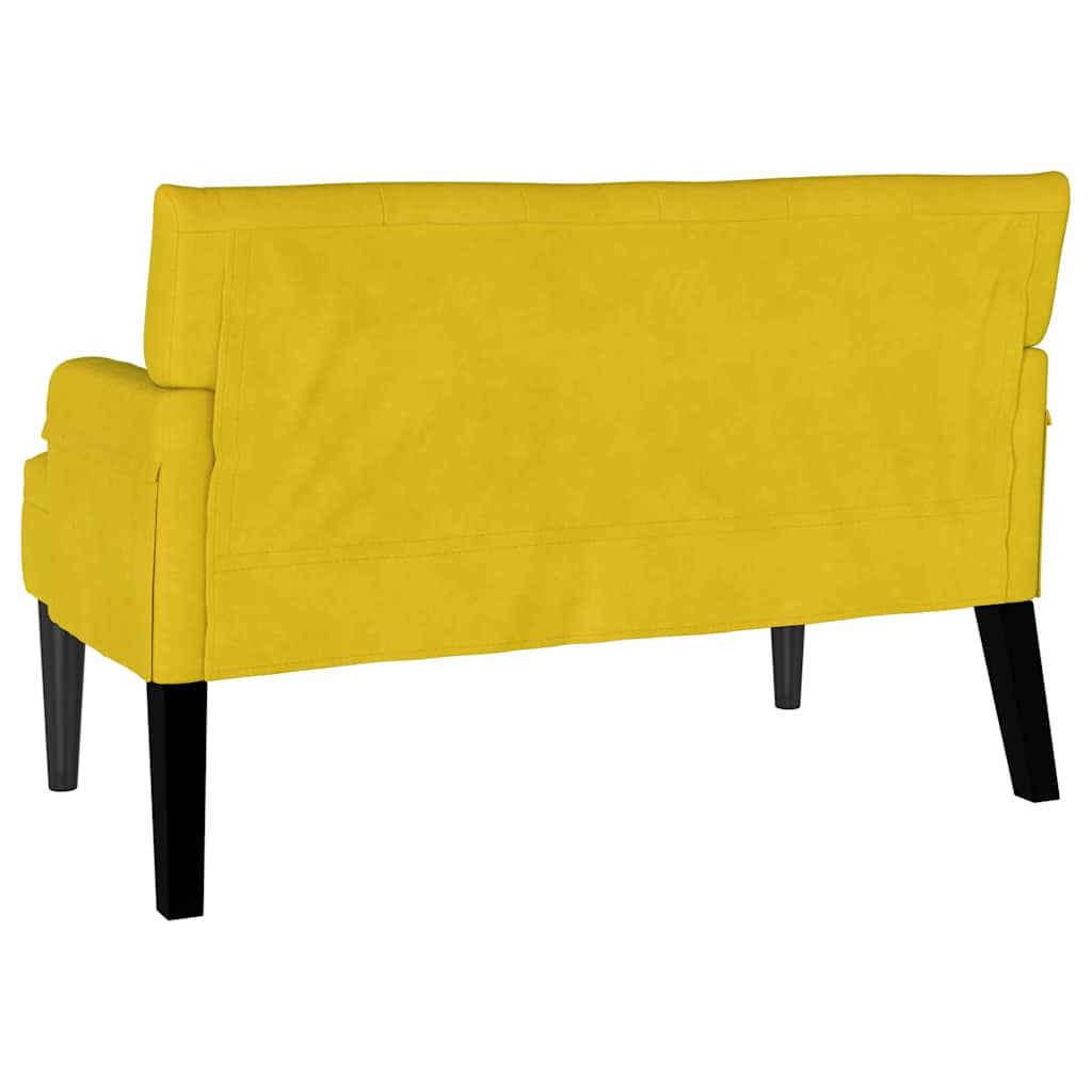Chesterfield Bank Gelb 112 x 65,5 x 75 cm Samt