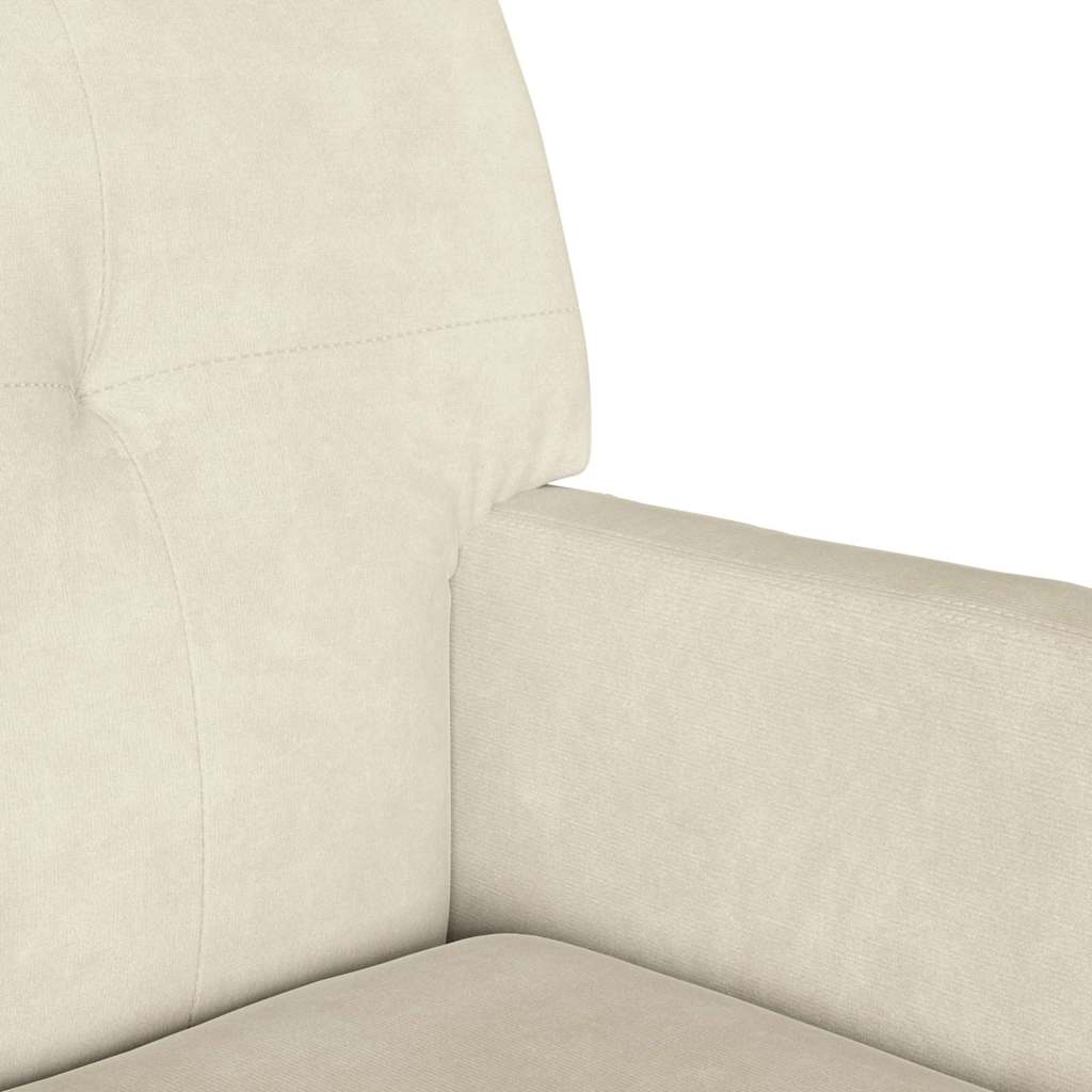 Chesterfield Bank Creme 112 x 65,5 x 75 cm Samt