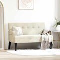 Chesterfield Bank Creme 112 x 65,5 x 75 cm Samt