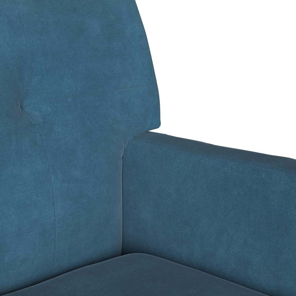 Chesterfield Bank Blau 112 x 65,5 x 75 cm Samt