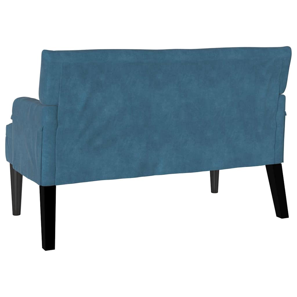 Chesterfield Bank Blau 112 x 65,5 x 75 cm Samt