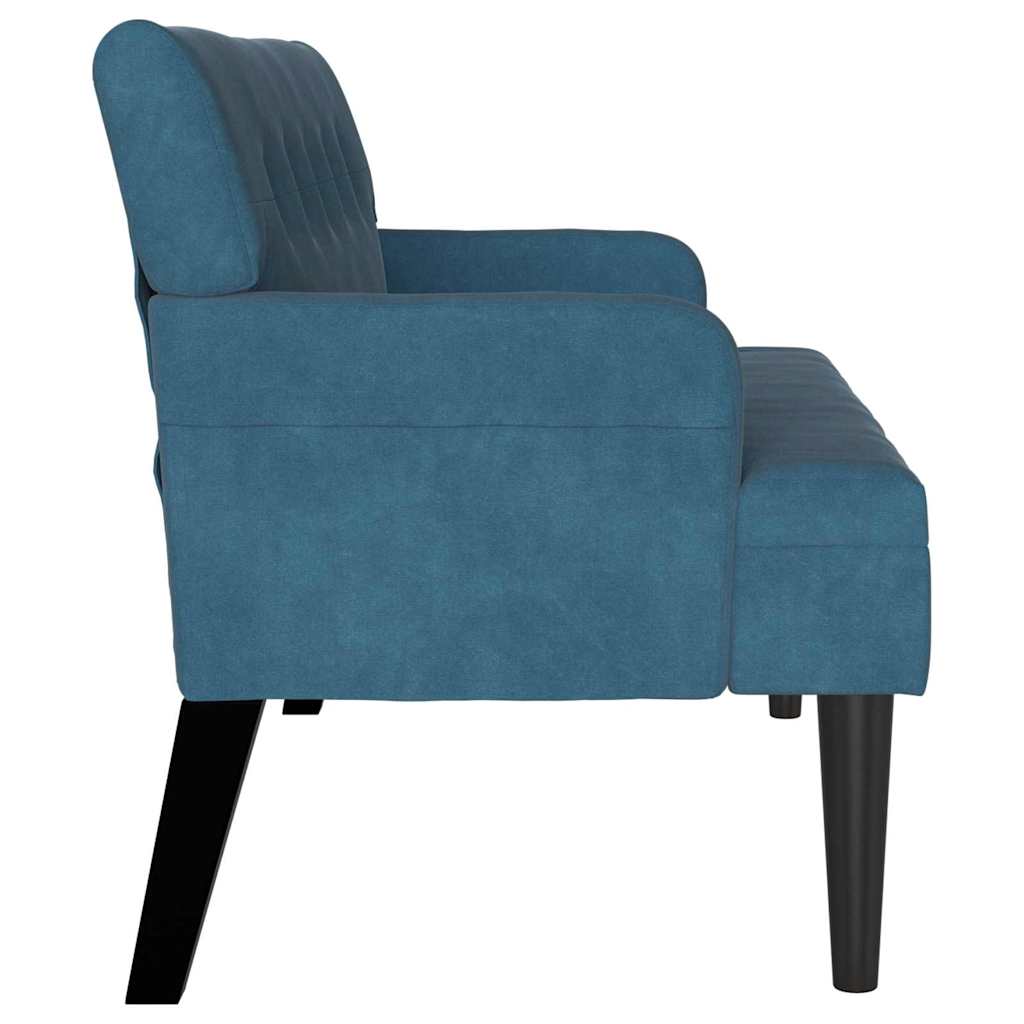 Chesterfield Bank Blau 112 x 65,5 x 75 cm Samt