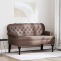 Chesterfield Bank Braun 119,5 x 64,5 x 75 cm Kunstleder