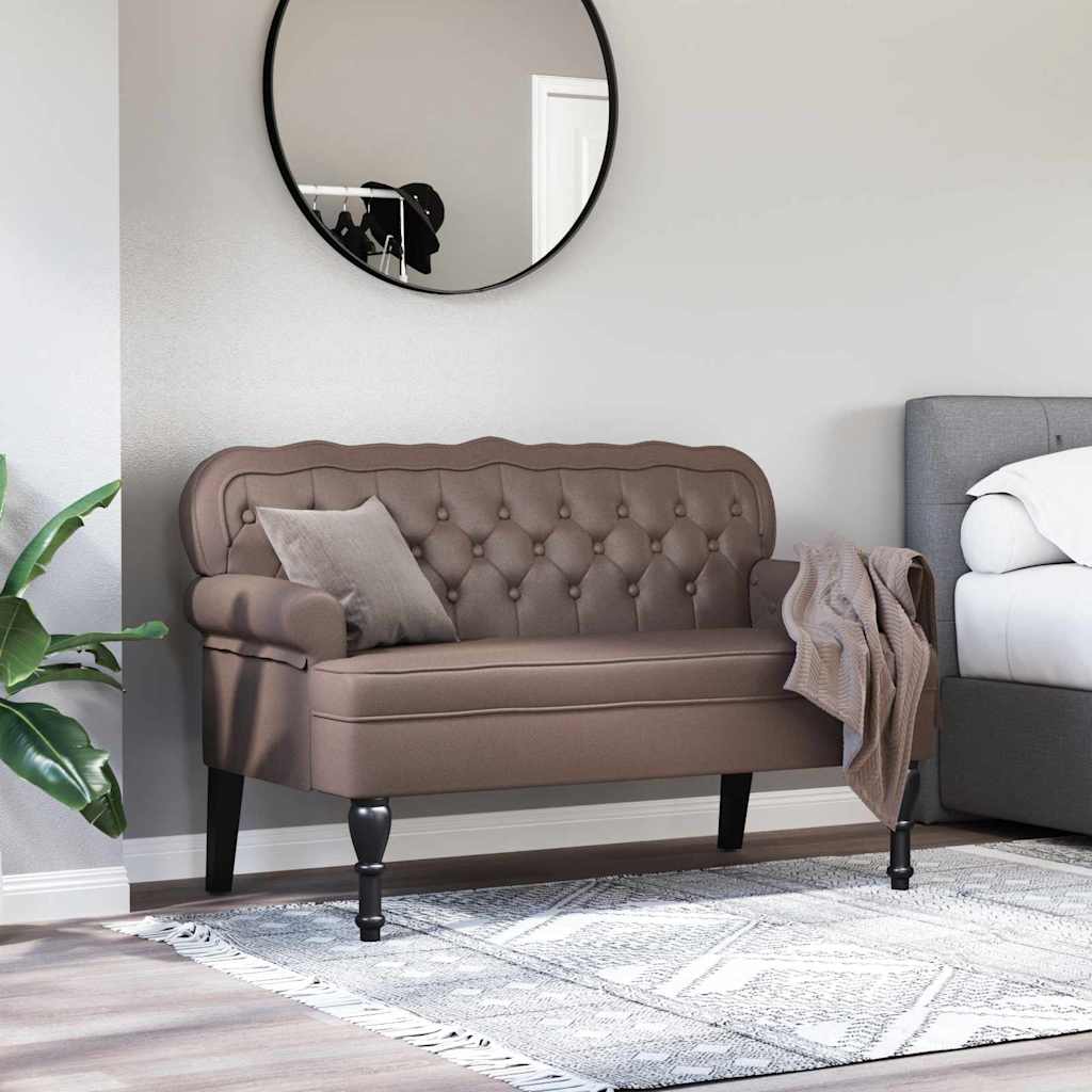 Chesterfield Bank Braun 119,5 x 64,5 x 75 cm Kunstleder