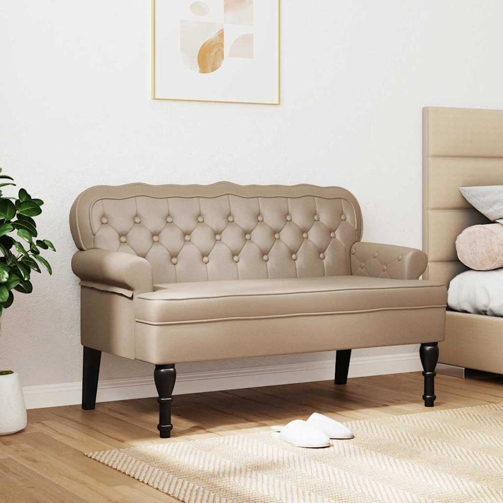 Chesterfield Bank Cappuccino 119,5 x 64,5 x 75 cm Kunstleder