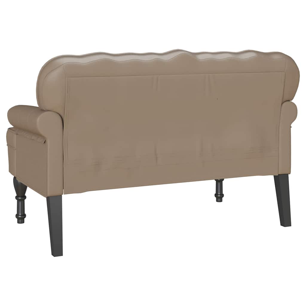 Chesterfield Bank Cappuccino 119,5 x 64,5 x 75 cm Kunstleder