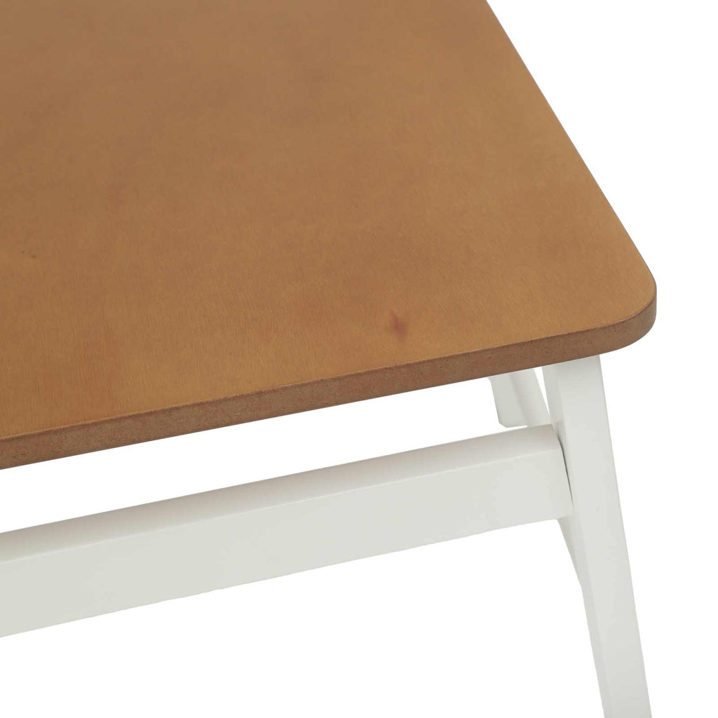 Esszimmerstuhl 2 pcs Weiß und Natur 43 x 44,5 x 77 cm