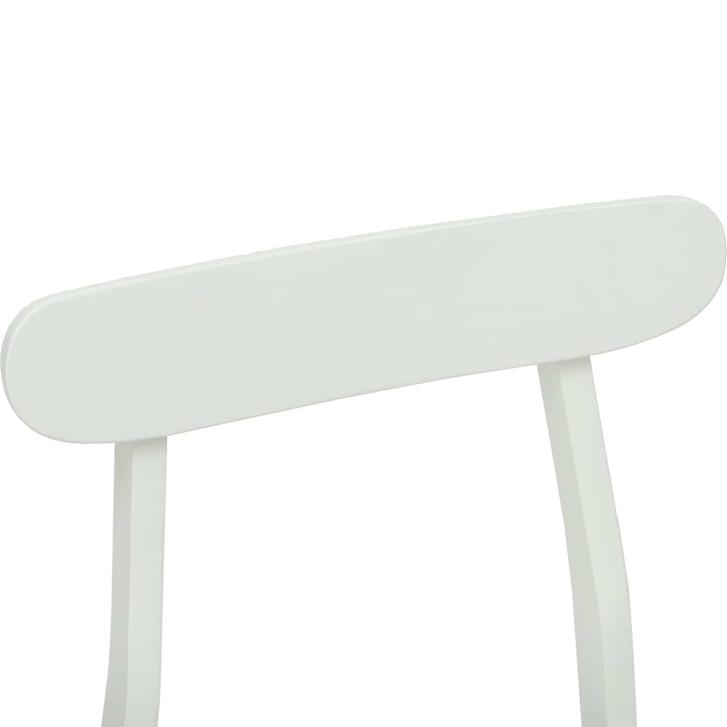 Esszimmerstuhl 2 pcs Weiß 43 x 44,5 x 77 cm Massives Gummiholz
