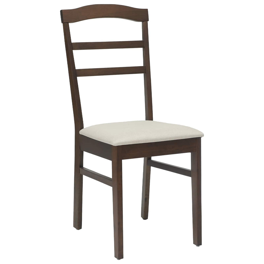 Esszimmerstuhl 2 pcs Hellbraun und hell Massives Gummiholz