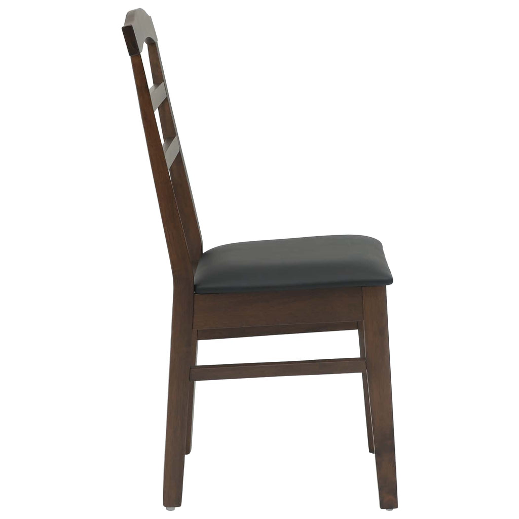 Esszimmerstuhl 2 pcs Hellbraun und Schwarz Massives Gummiholz