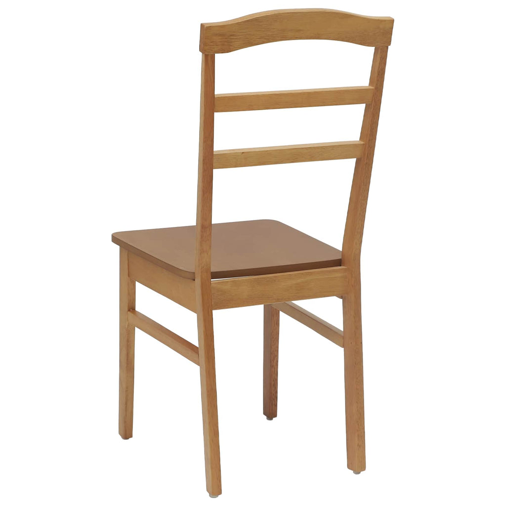 Esszimmerstuhl 2 pcs Natur Massives Gummiholz