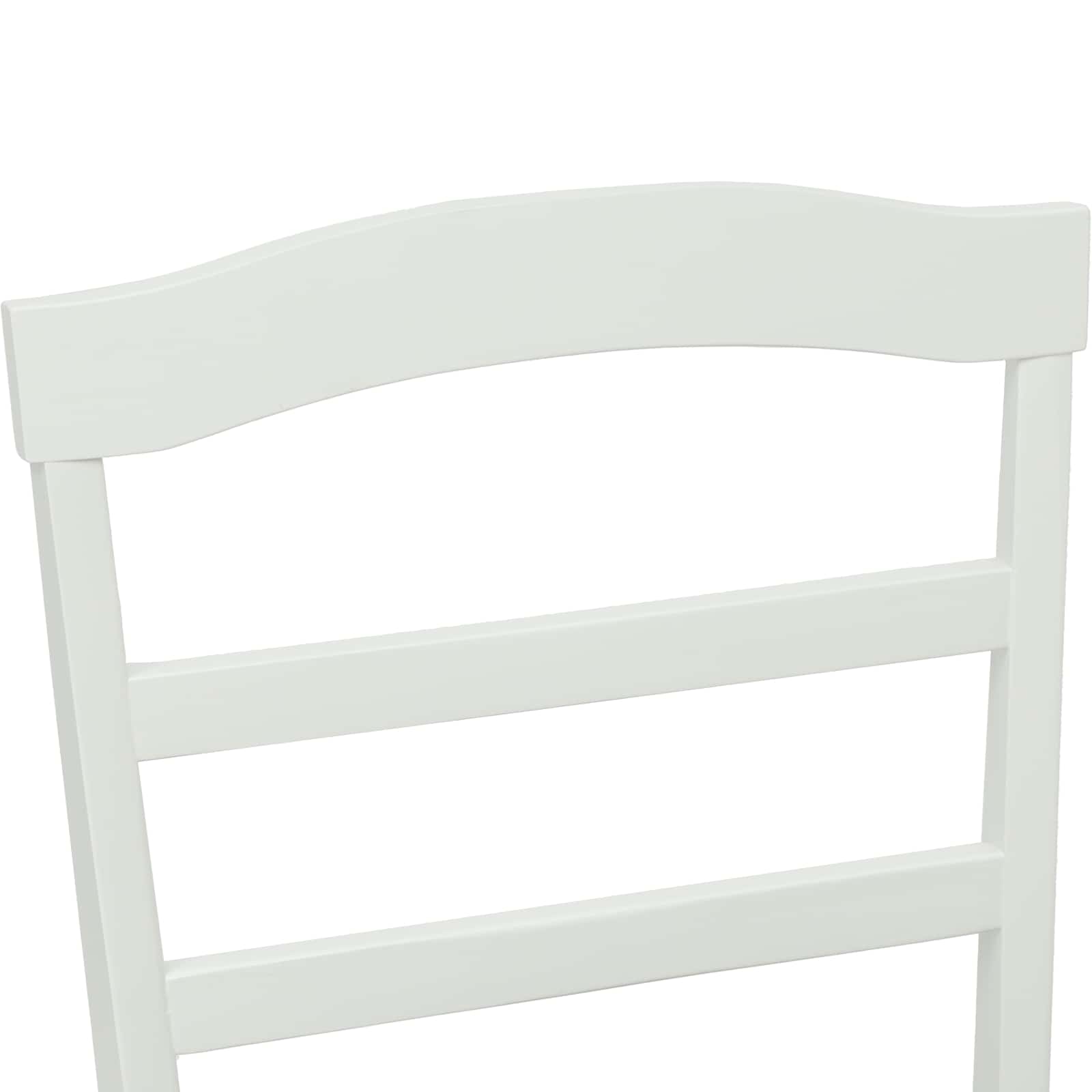 Esszimmerstuhl 2 pcs Weiß und Grau Massives Gummiholz