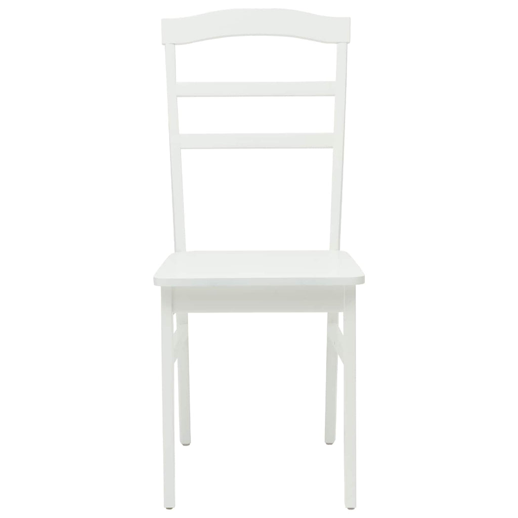 Esszimmerstuhl 2 pcs Weiß Massives Gummiholz