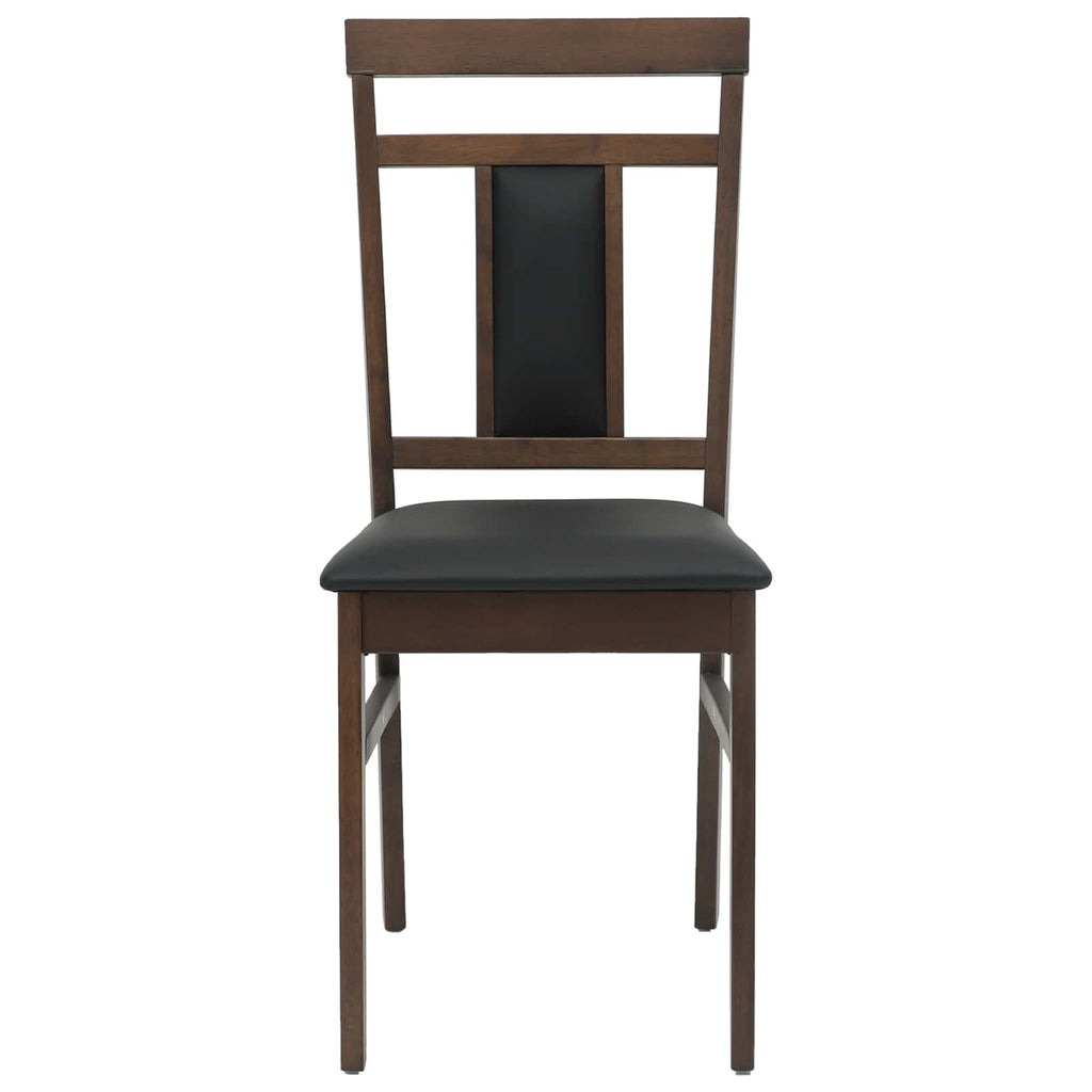 Esszimmerstuhl 2 pcs Hellbraun und Schwarz Massives Gummiholz