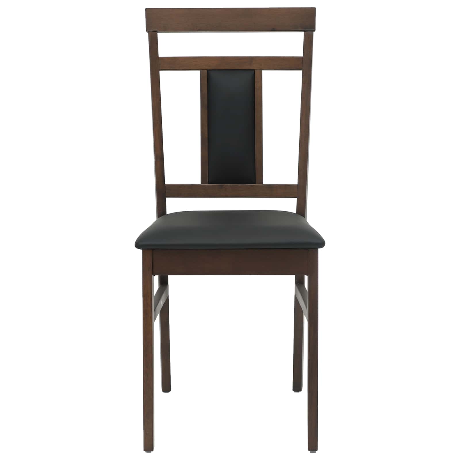 Esszimmerstuhl 2 pcs Hellbraun und Schwarz Massives Gummiholz