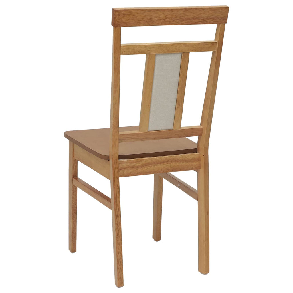 Esszimmerstuhl 2 pcs Natur Massives Gummiholz