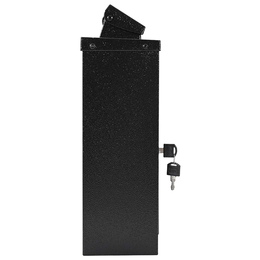 Wandmontierter Briefkasten mit Speicher Schwarz 29 x 13 x 41 cm