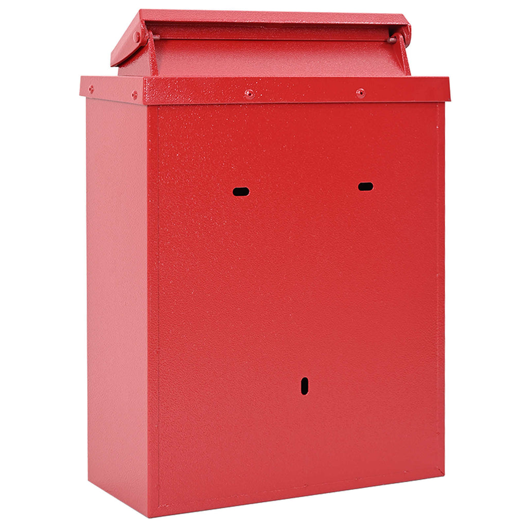 Wandmontierter Briefkasten Rot 29 x 13 x 41 cm Gussaluminium