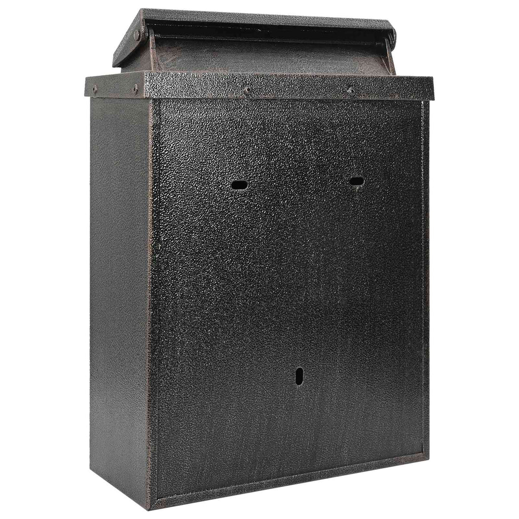 Wandmontierter Briefkasten Bronze 29 x 13 x 41 cm Gussaluminium