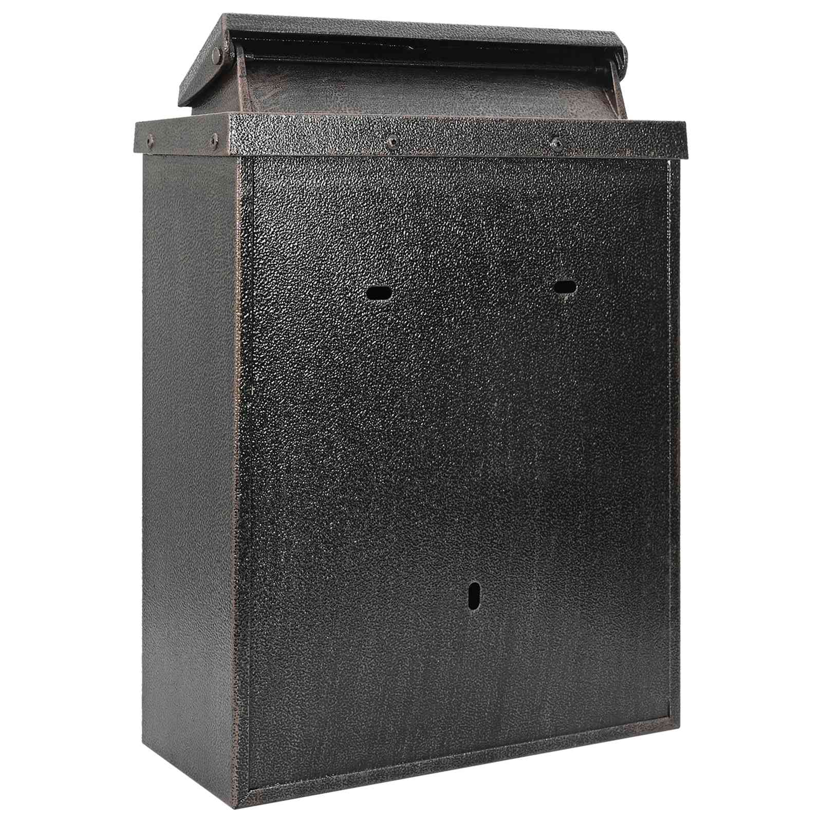 Wandmontierter Briefkasten Bronze 29 x 13 x 41 cm Gussaluminium