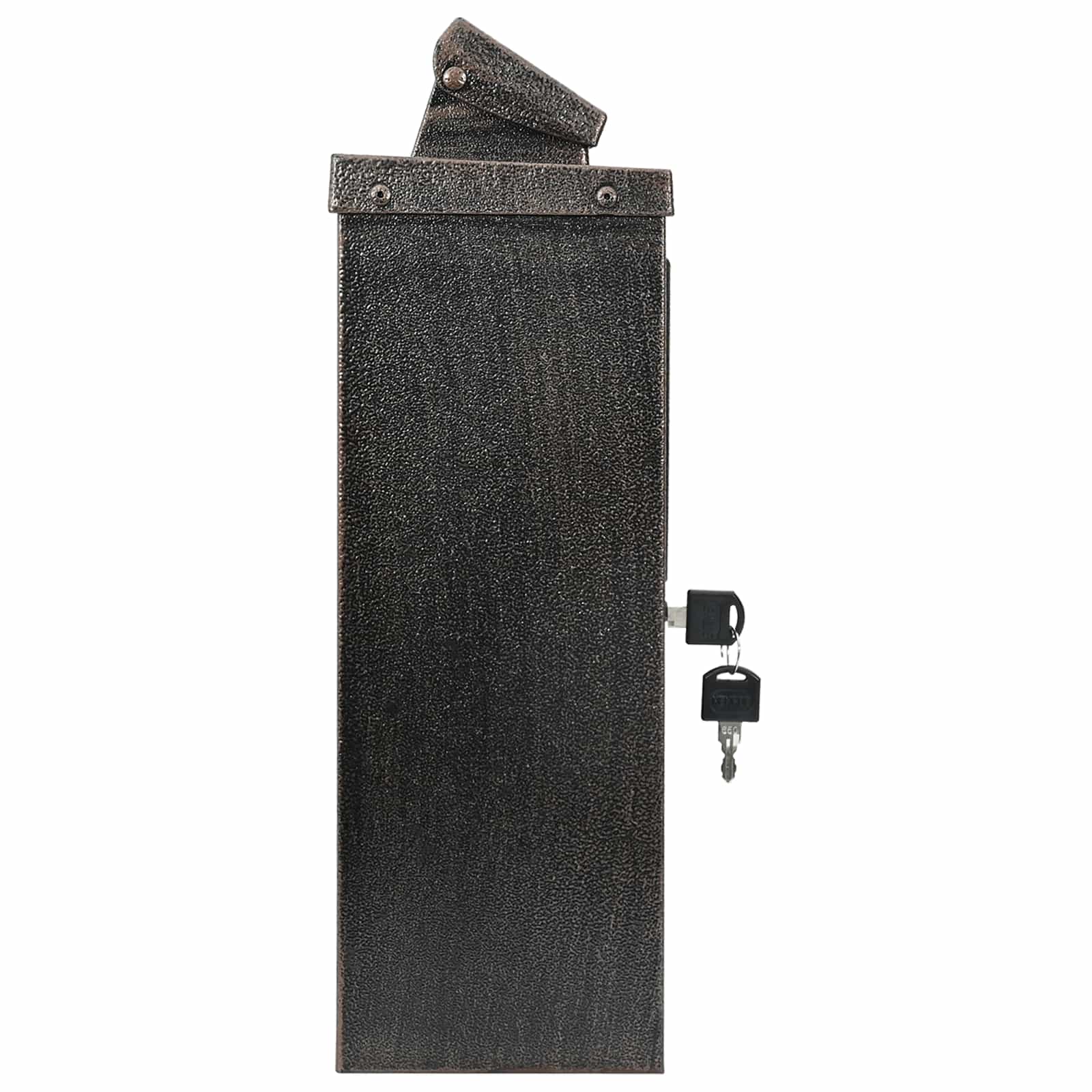 Wandmontierter Briefkasten Bronze 29 x 13 x 41 cm Gussaluminium