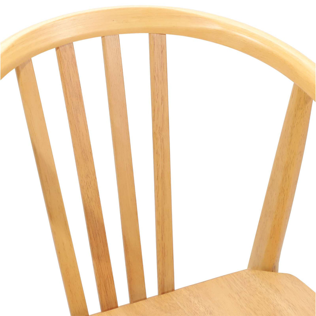 Esszimmerstuhl 2 pcs Natur Solides Gummiholz
