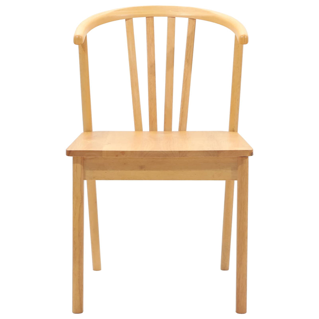 Esszimmerstuhl 2 pcs Natur Solides Gummiholz