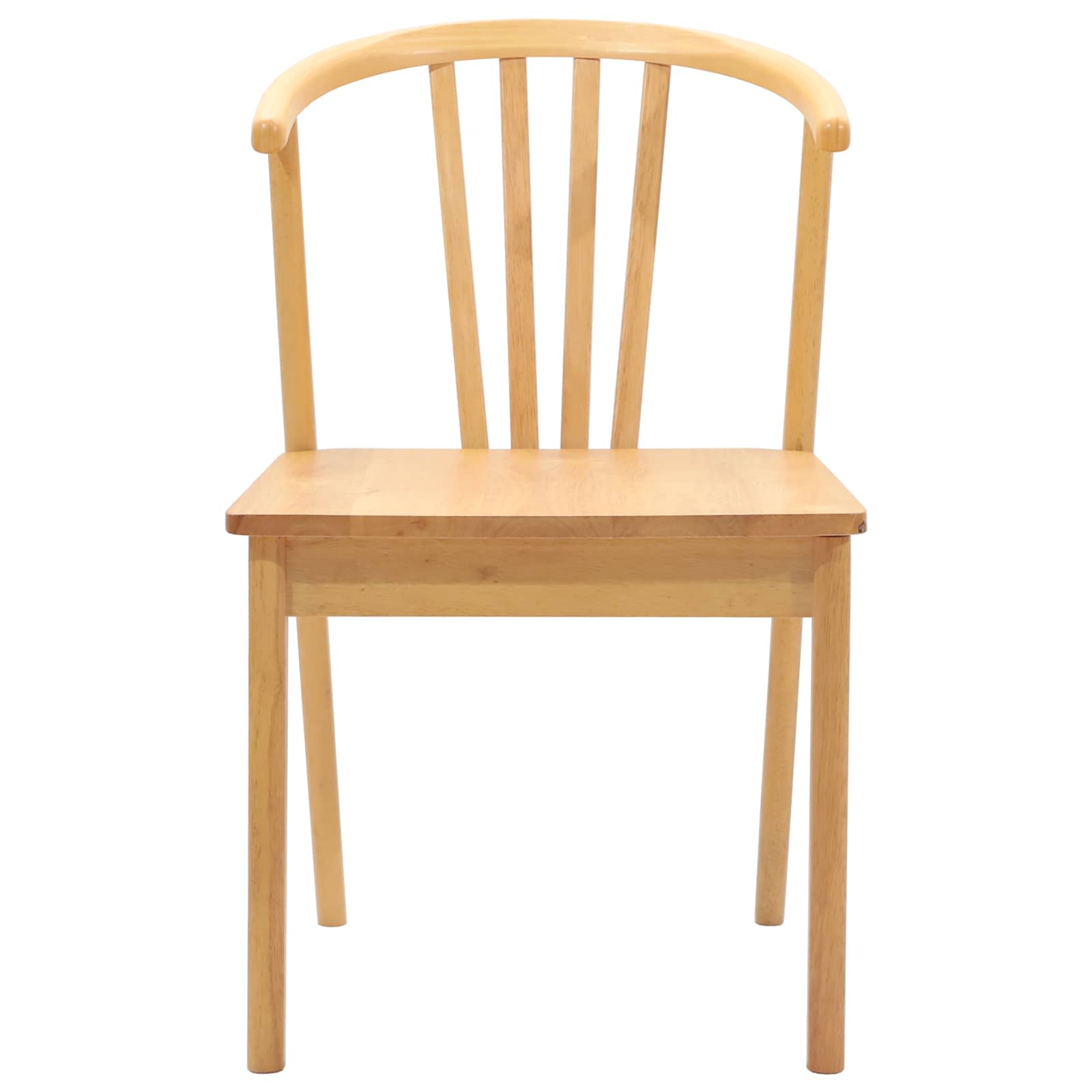 Esszimmerstuhl 2 pcs Natur Solides Gummiholz