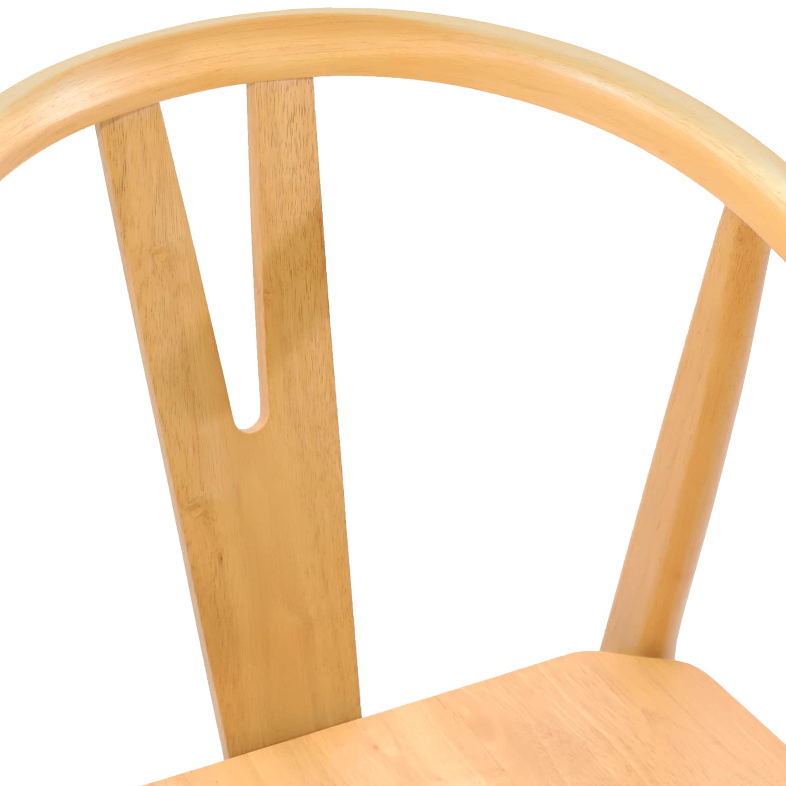 Esszimmerstuhl 2 pcs Natur Massives Gummiholz