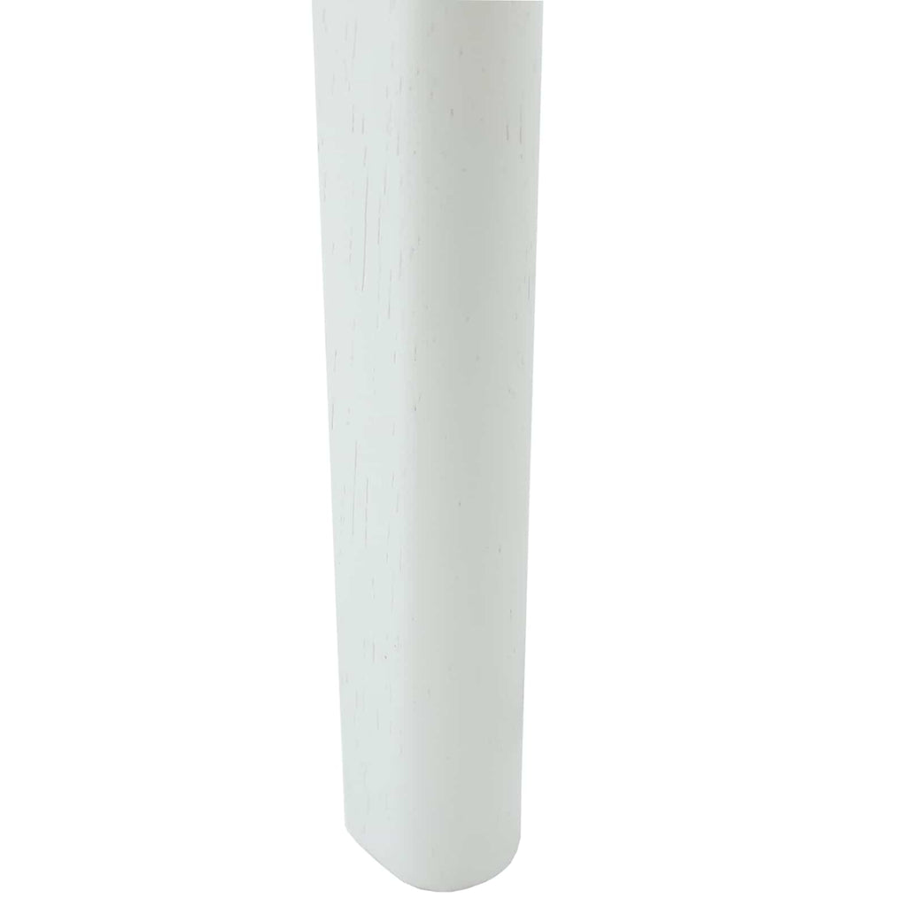 Esszimmerstuhl 2 pcs Weiß und Natur Massives Gummiholz