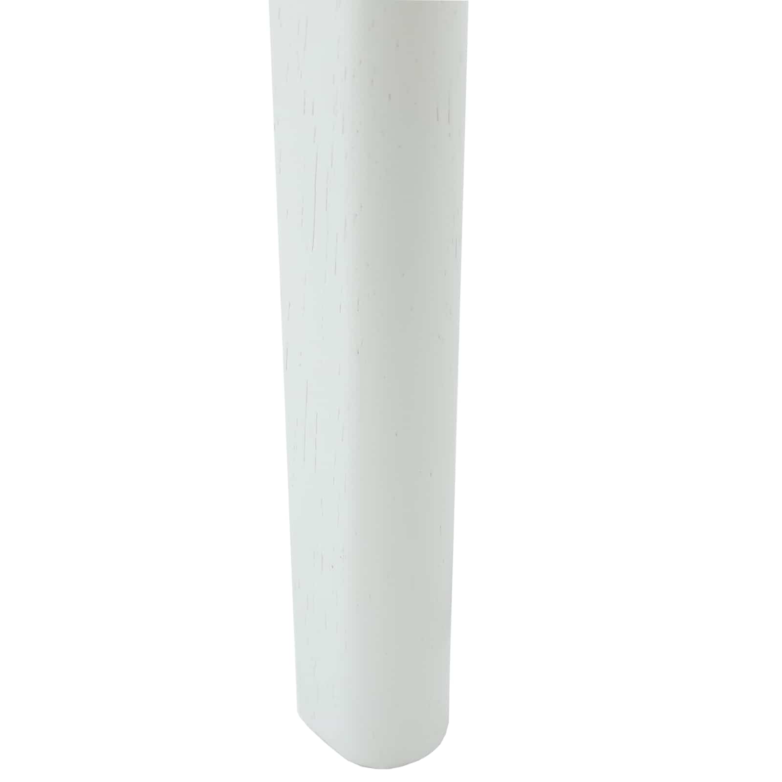 Esszimmerstuhl 2 pcs Weiß und Natur Massives Gummiholz
