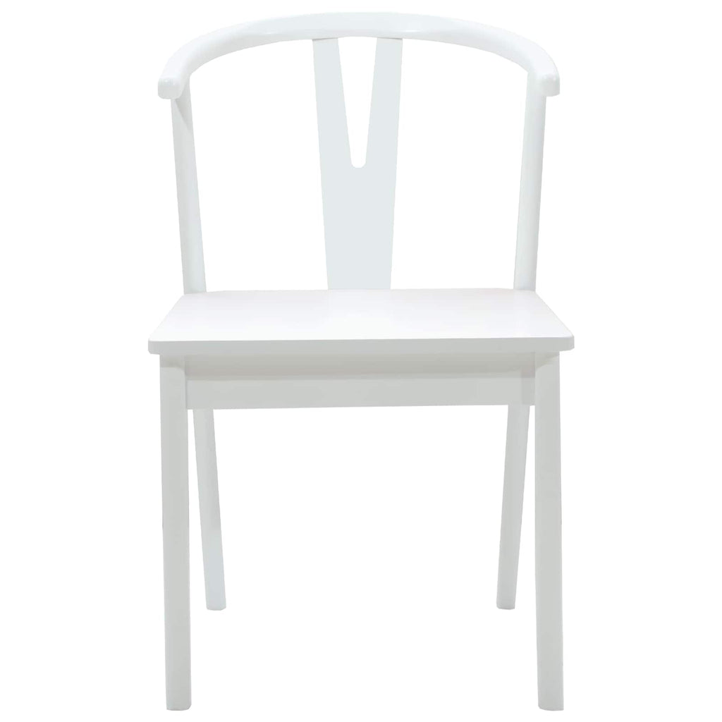 Esszimmerstuhl 2 pcs Weiß und Weiß Massives Gummiholz