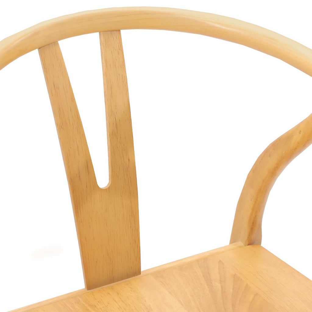 Esszimmerstuhl 2 pcs Natur Massives Gummiholz