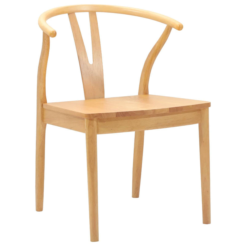 Esszimmerstuhl 2 pcs Natur Massives Gummiholz