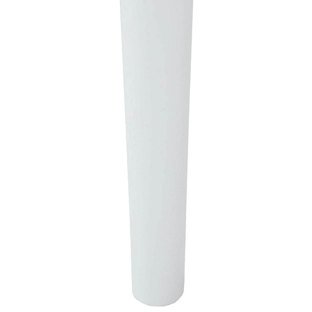 Esszimmerstuhl 2 pcs Weiß und Natur Massives Gummiholz