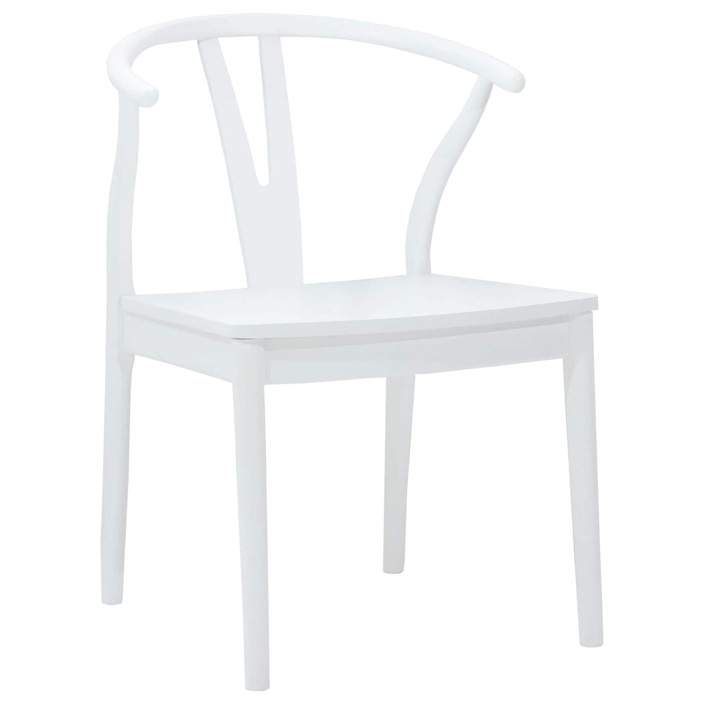 Esszimmerstuhl 2 pcs Weiß und Weiß Massives Gummiholz