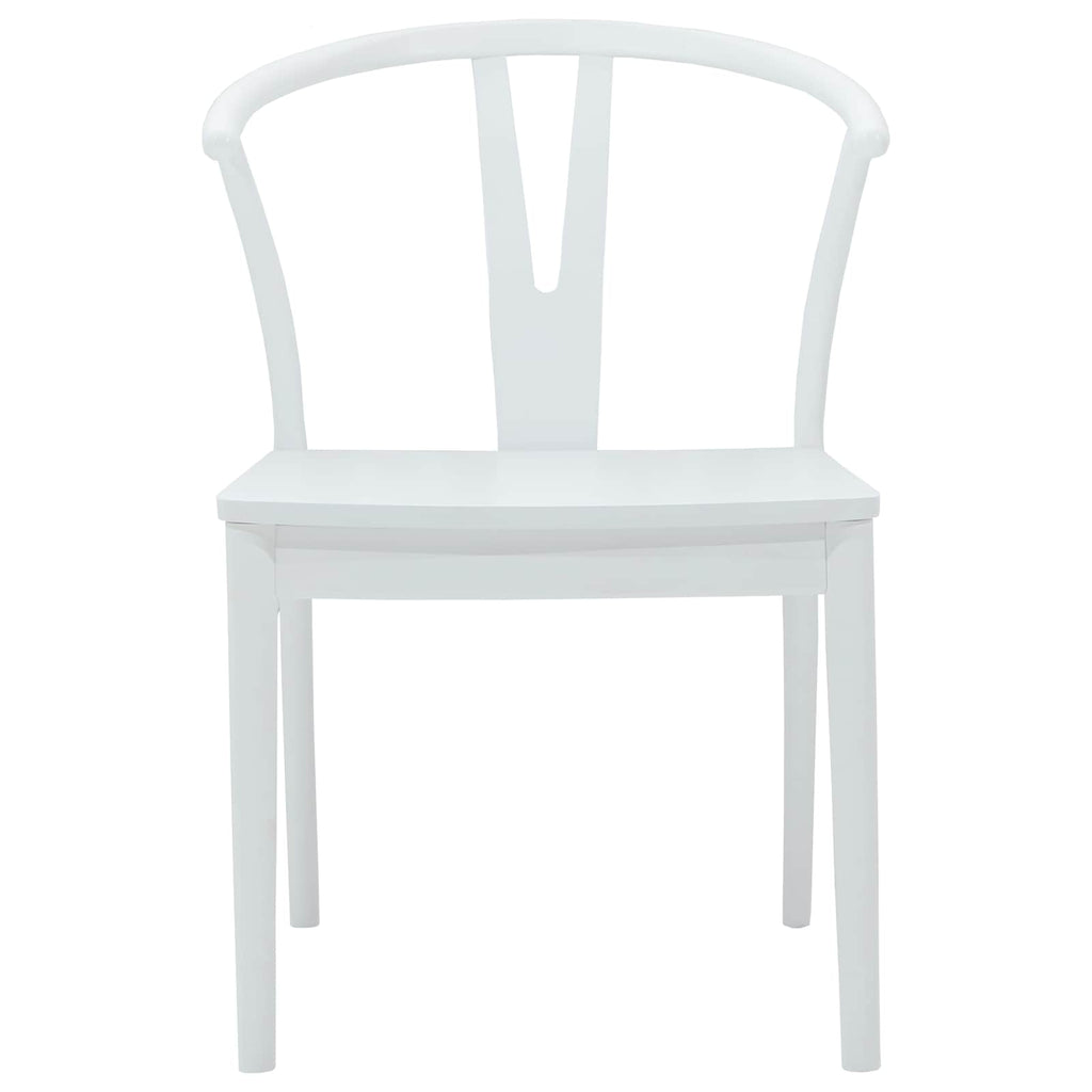 Esszimmerstuhl 2 pcs Weiß und Weiß Massives Gummiholz