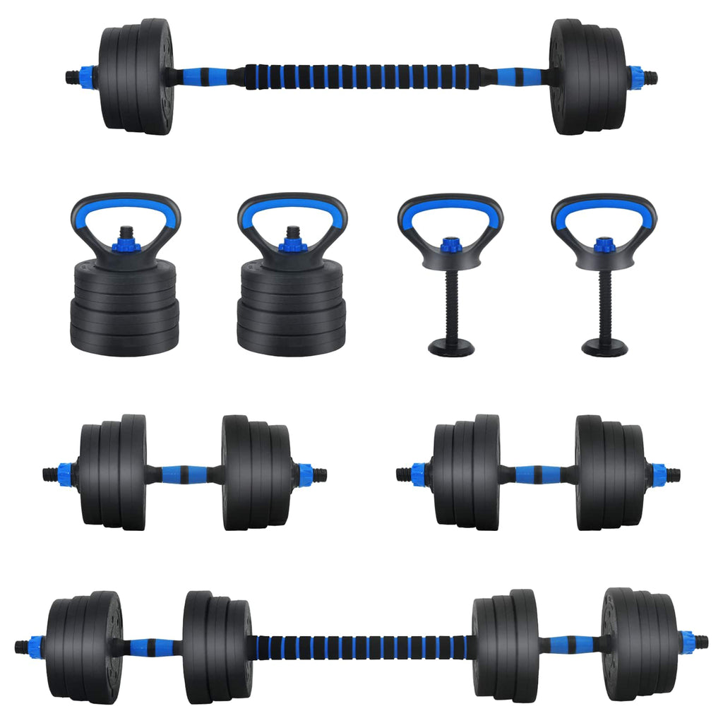 4-in-1 Kurzhantel Langhantel Kettlebell Set 20 kg