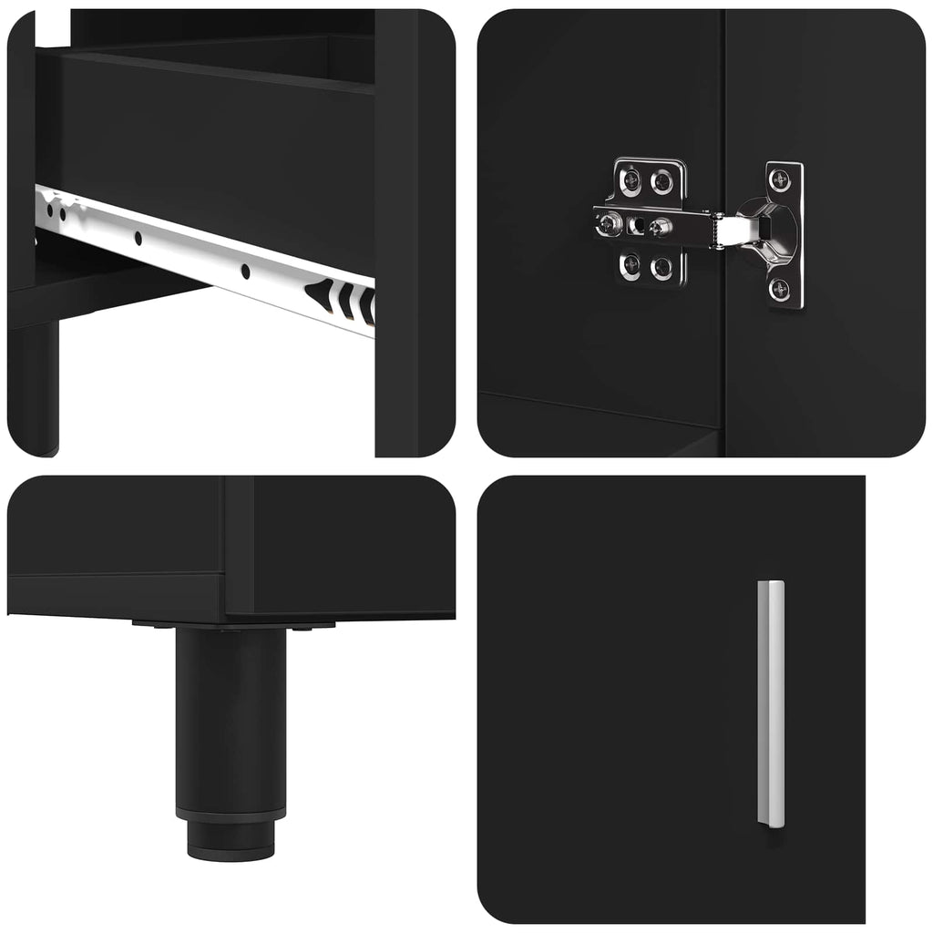 Waschtisch Schwarz 60 x 35 x 60 cm Holzwerkstoff