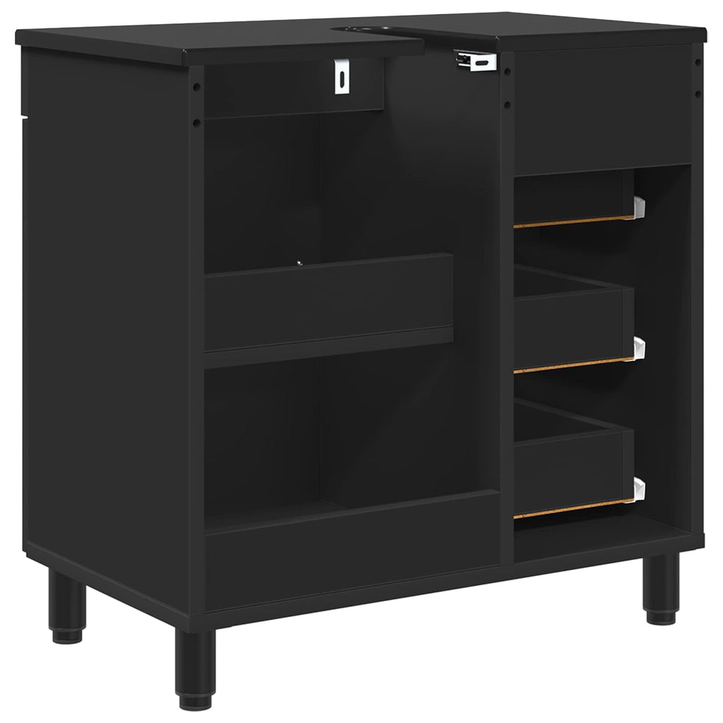 Waschtisch Schwarz 60 x 35 x 60 cm Holzwerkstoff