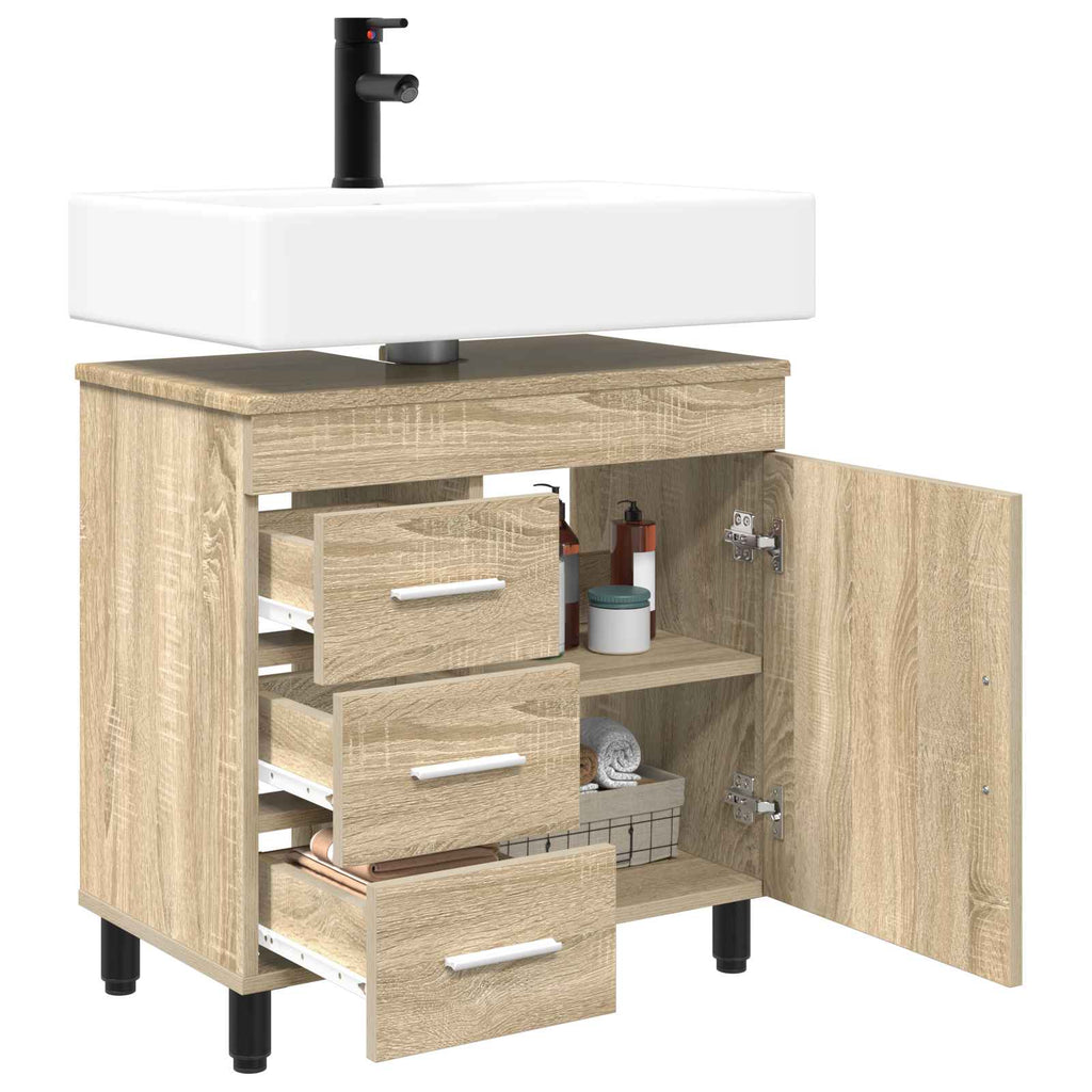 Waschtisch Sonoma-Eiche 60 x 35 x 60 cm Holzwerkstoff