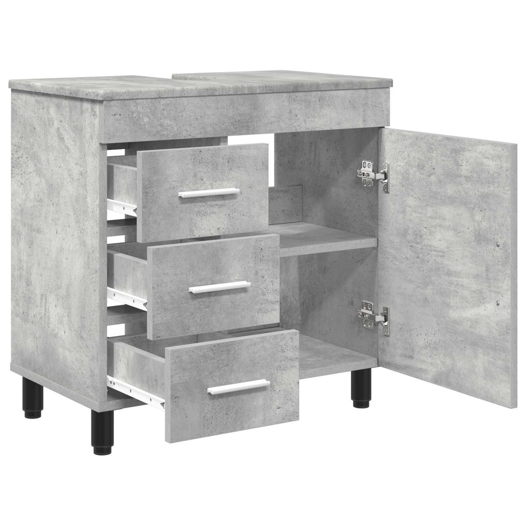 Waschtisch Betongrau 60 x 35 x 60 cm Holzwerkstoff