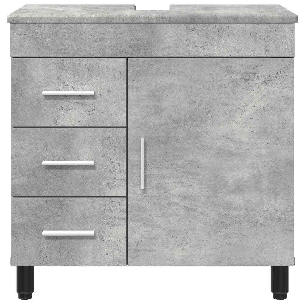Waschtisch Betongrau 60 x 35 x 60 cm Holzwerkstoff
